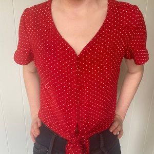 Red dotted top